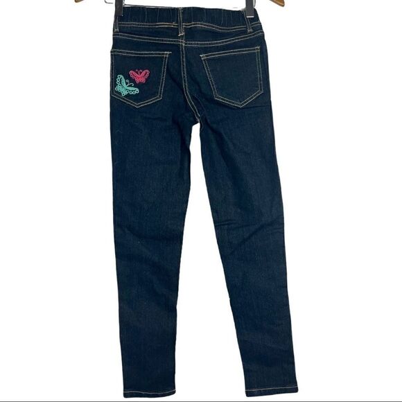 Route 66 Jeggings with Butterflies in Blue Denim Girls Size 10 - Picture 2 of 4